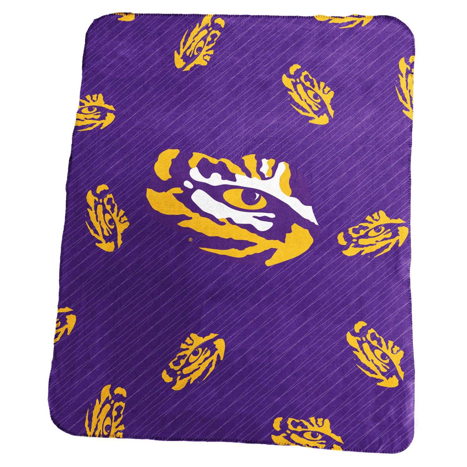 LSU Tigers 50" x 60" Repeating Logo Classic Plush Throw Blanket Academy